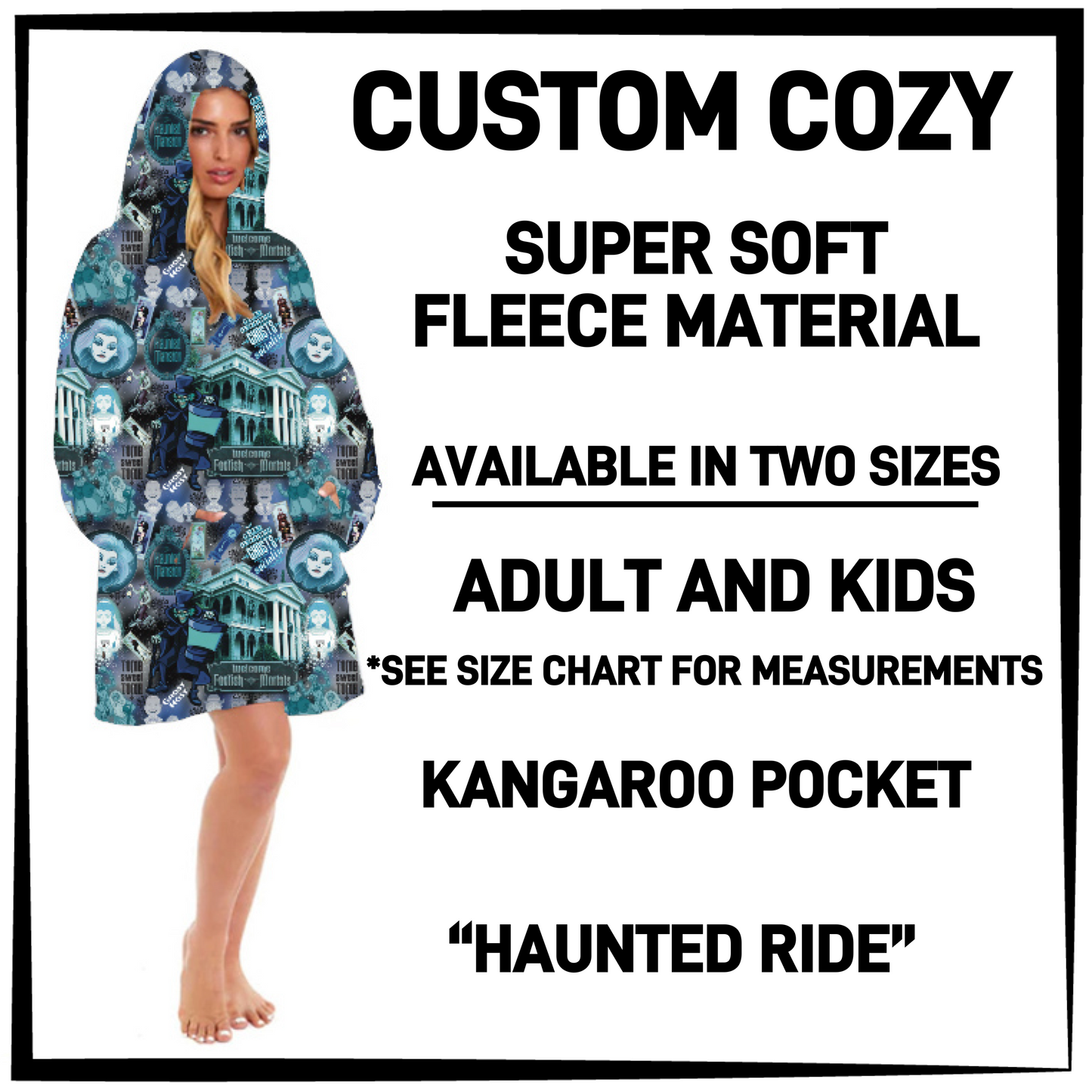 CZ2Y - Haunted Ride Hooded Cozy - Preorder Closing 9/15 ETA: Mid-Dec