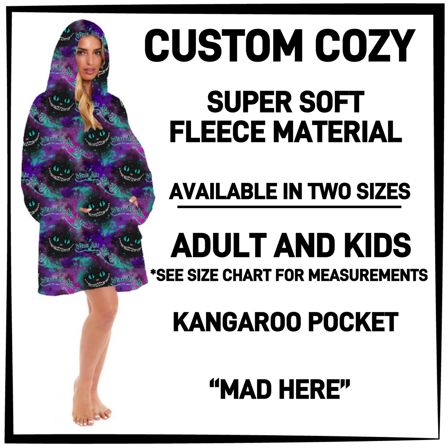 CZ2Y - Mad Here Hooded Cozy - Preorder Closing 9/15 ETA: Mid-Dec