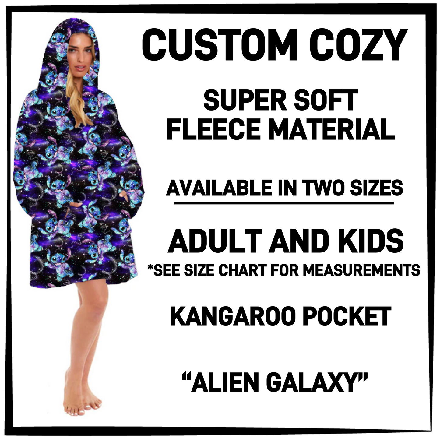 CZ2Y - Alien Galaxy Hooded Cozy - Preorder Closing 9/15 ETA: Mid-Dec