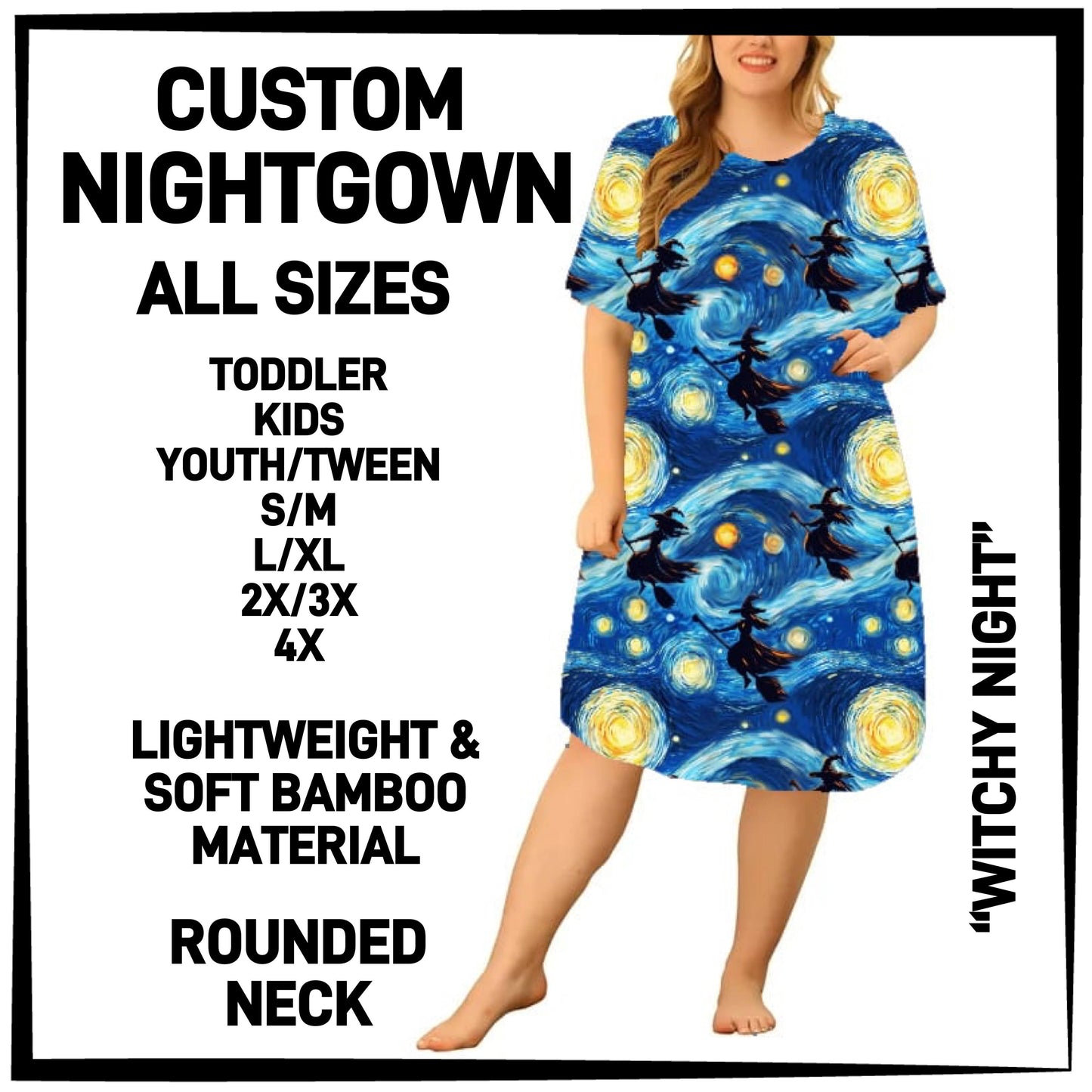 CN8G - Witchy Night Nightgown - Preorder Closing 12/18 ETA: Mid-Feb