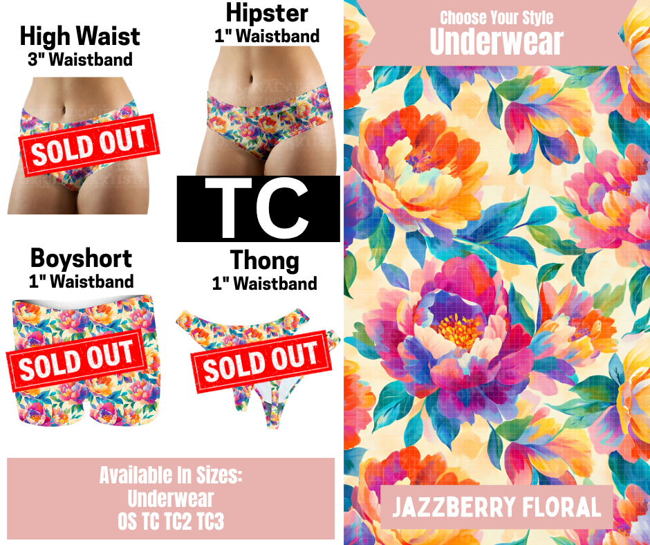Jazzberry Floral Hipster Underwear