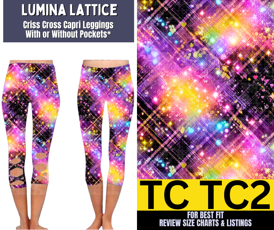 Lumina Lattice Criss Cross Capri w/ Pockets