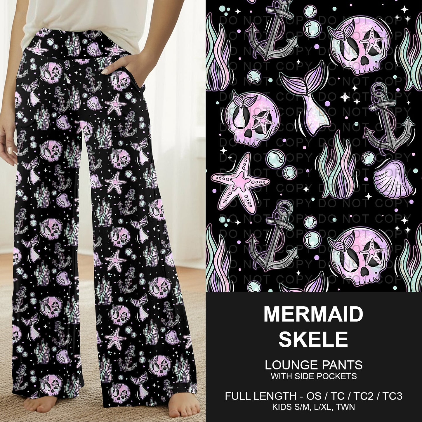 B267 - Preorder Mermaid Skele Lounge Pants (Closes 12/21. ETA late Feb.)