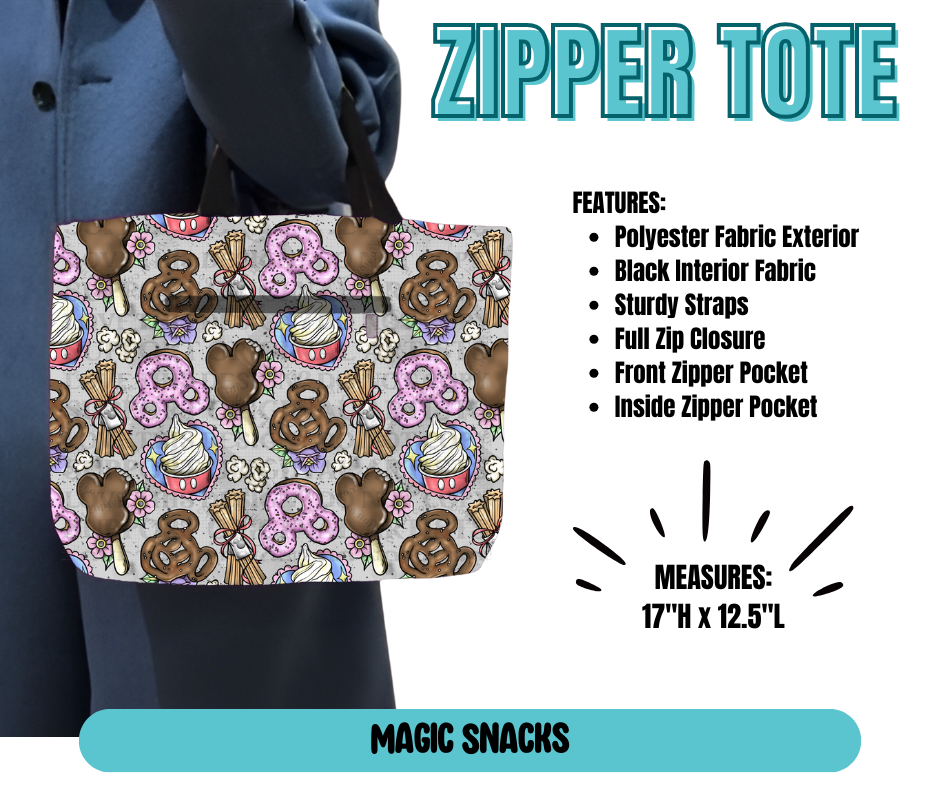 Magic Snacks Zipper Tote