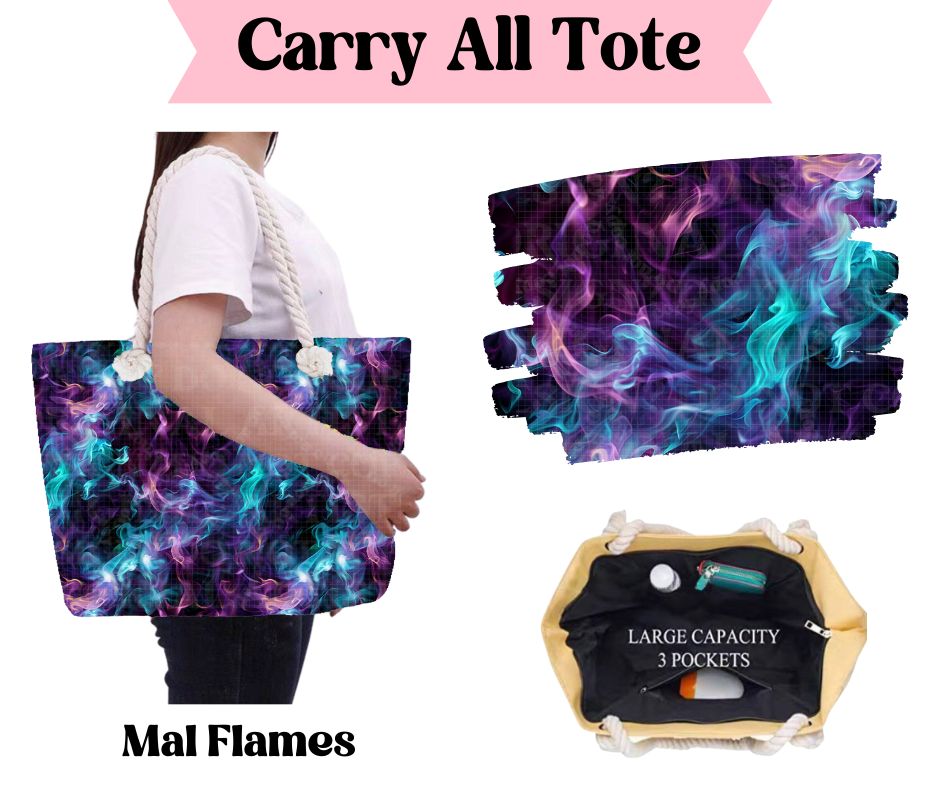 Mal Flames Carry All Tote