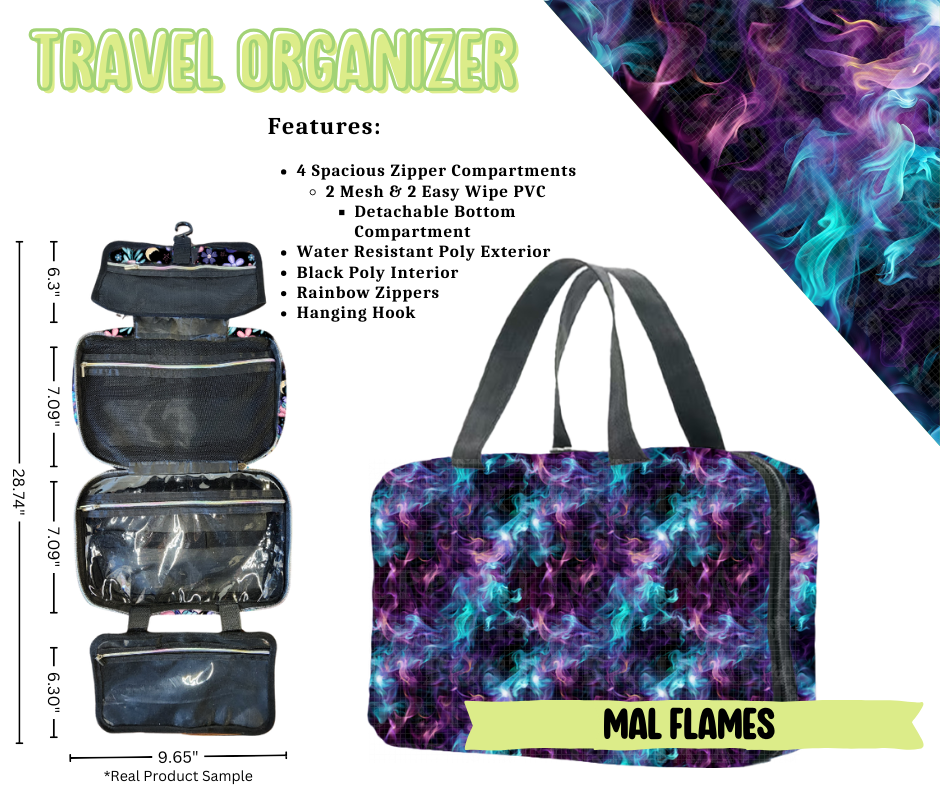 Mal Flames Travel Organizer