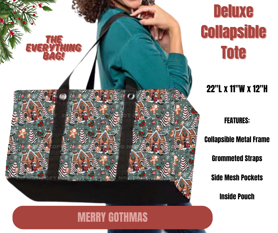 Merry Gothmas Collapsible Tote