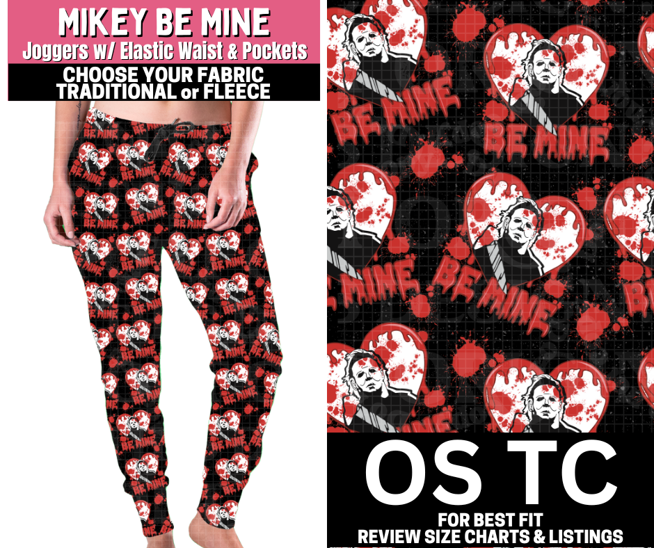 Mikey Be Mine Joggers Choose Fleece or Traditional