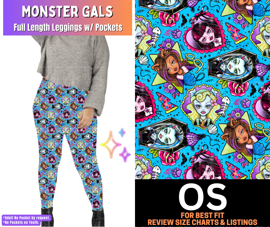 Monster Gals Full Length Leggings w/ Pockets