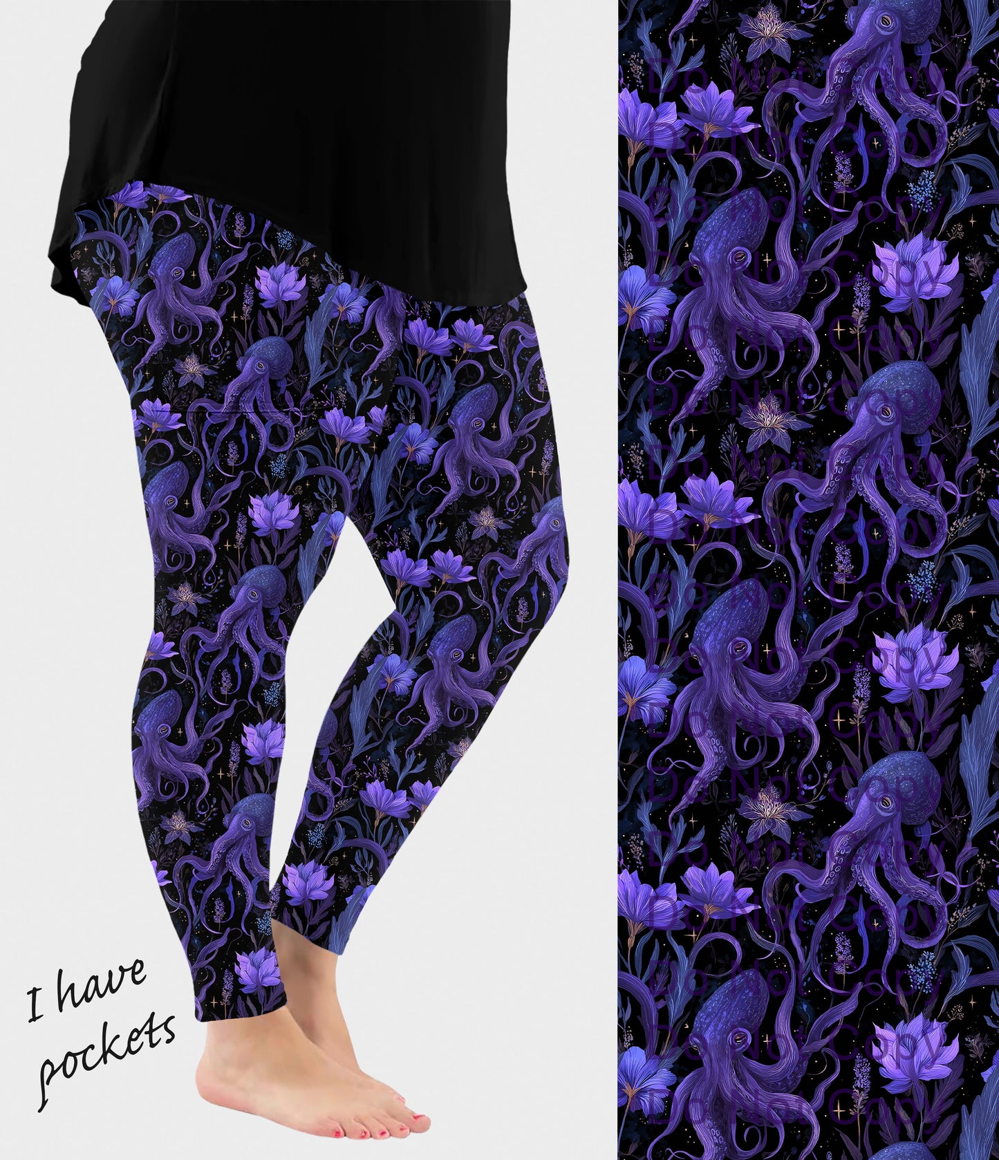 RTS - Mystical Octopus Leggings with Pockets