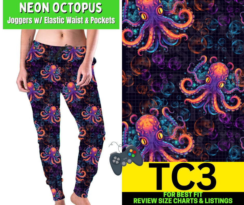 Neon Octopus Joggers