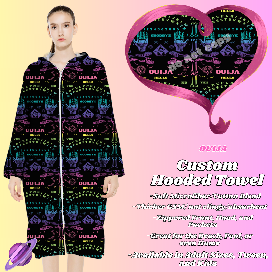 OUIJA- HOODED TOWEL- PREORDER CLOSING 4/27