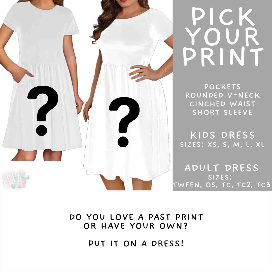 Batch #575 - Fun Run 26 - Closes 8/26 - ETA late October - Pick Your Print Adult & Kids Dresses