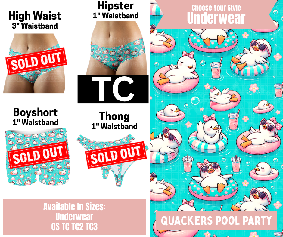 Quackers Pool Party Hipster Underwear