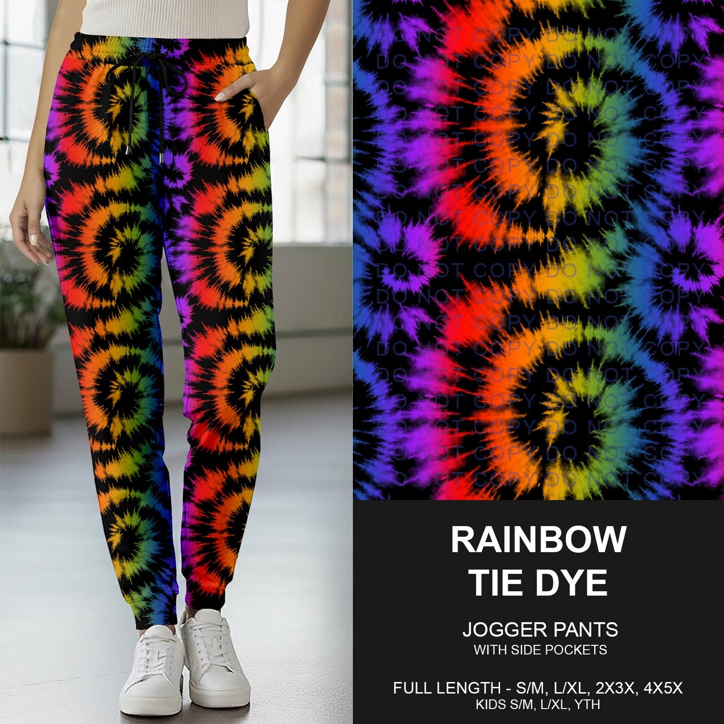 B269 - Preorder Rainbow Tie Dye Joggers (Closes 12/28. ETA early March)