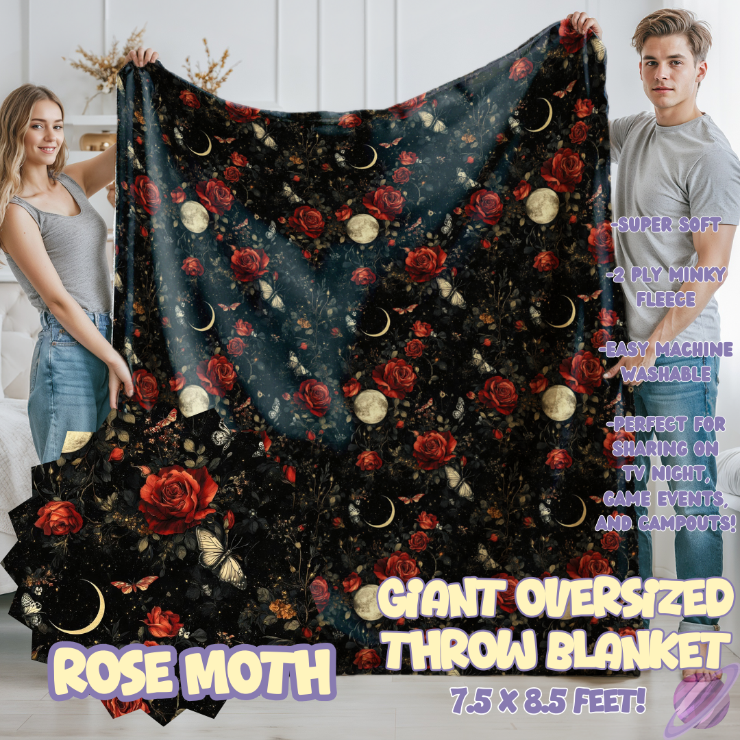 ROSE MOTH- OVERSIZED THROW BLANKET