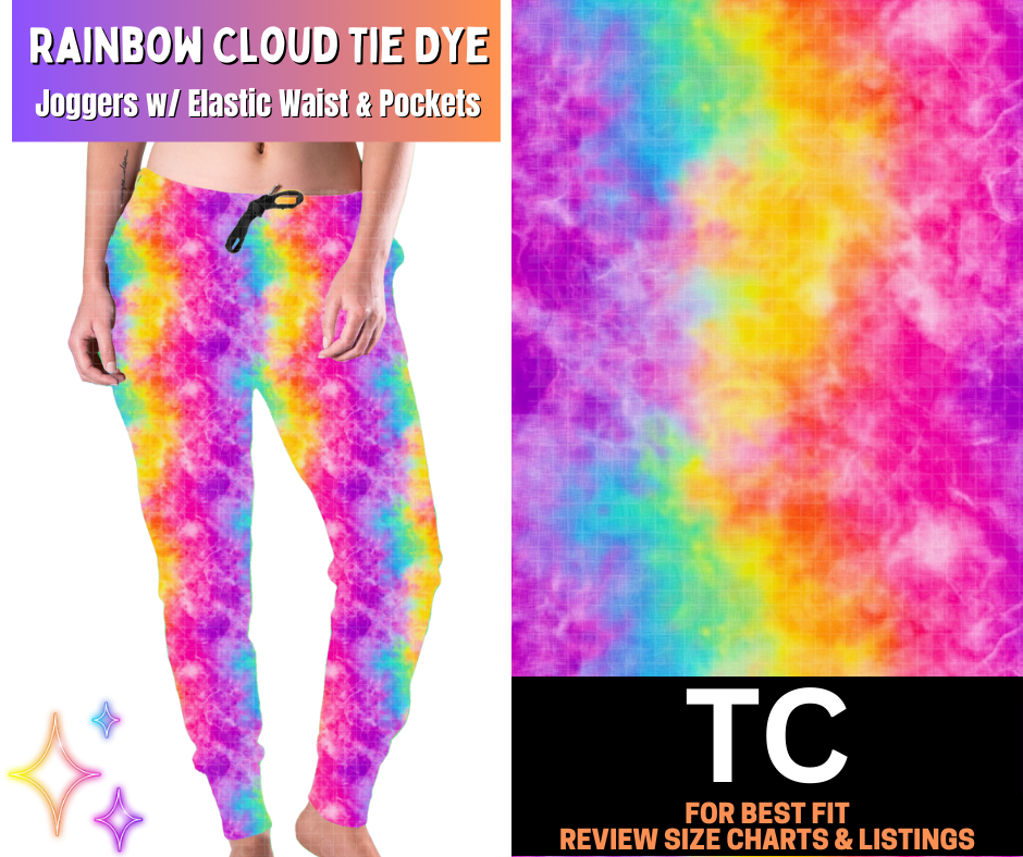 Rainbow Cloud Tie Dye Joggers