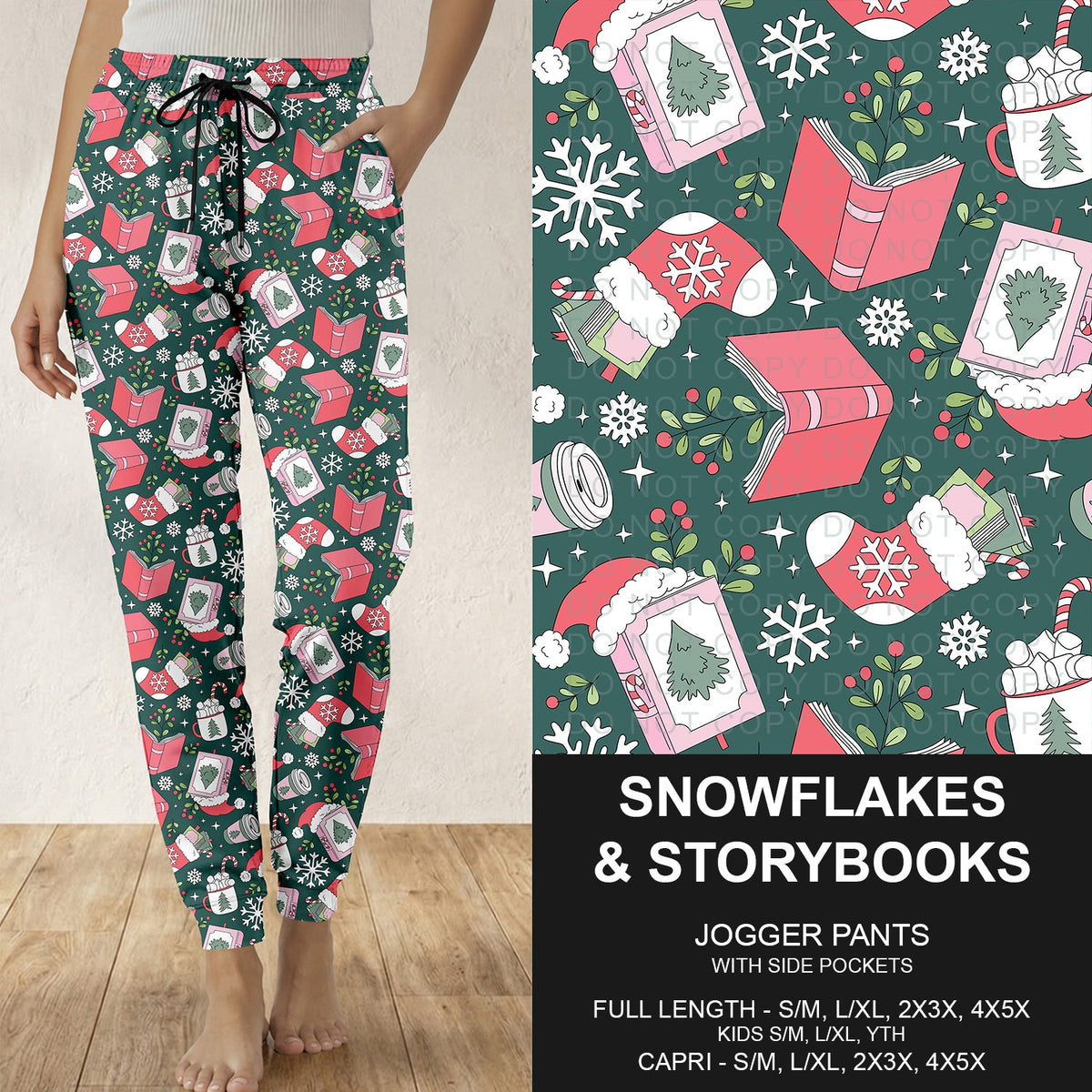 B315 - Preorder Snowflakes and Storybooks Joggers (Closes 10/04. ETA: early Dec.)