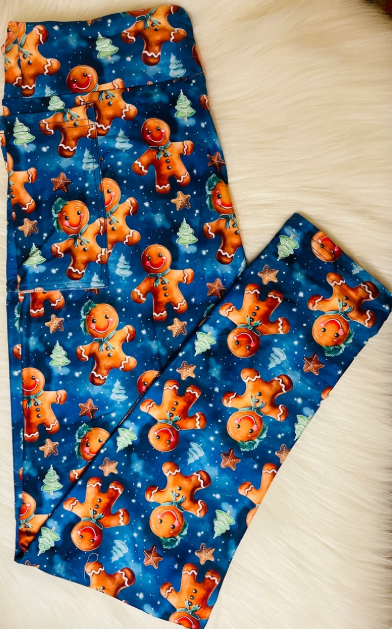 Gingerbread Full Length Leggings With Pockets