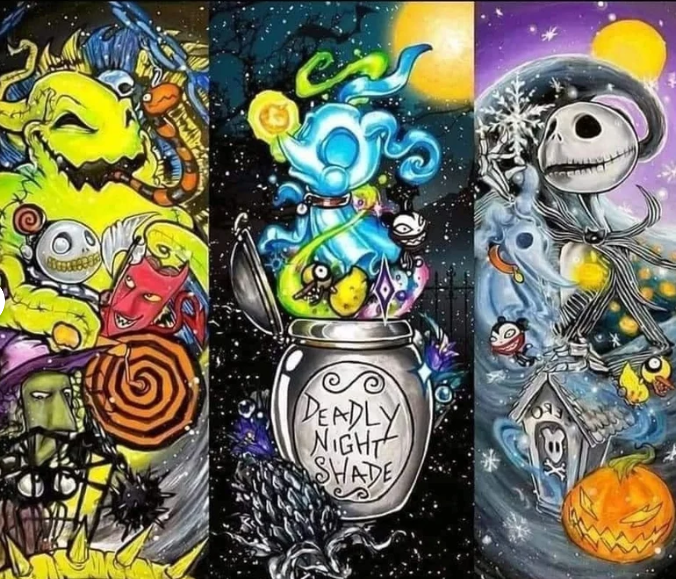 Deadly Night Shade Full Length Leggings With Pockets