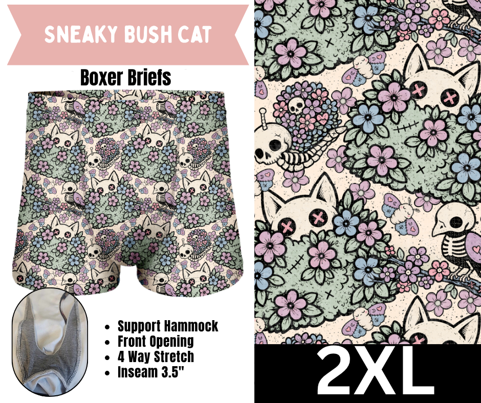 Sneaky Bush Cat Boxer Briefs