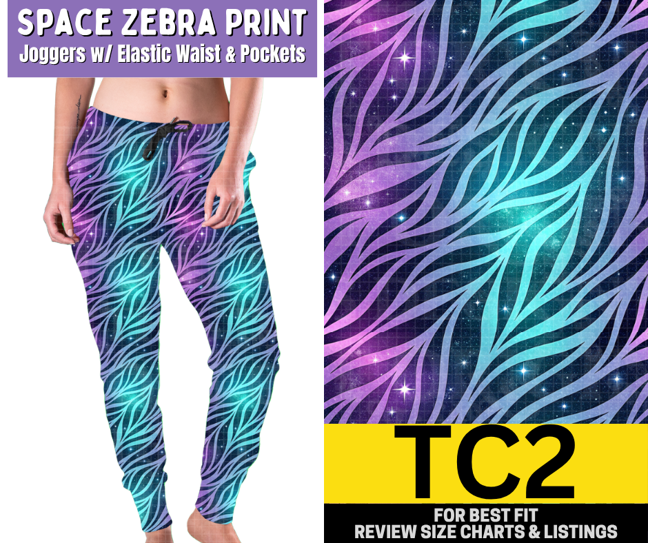 Space Zebra Print Joggers