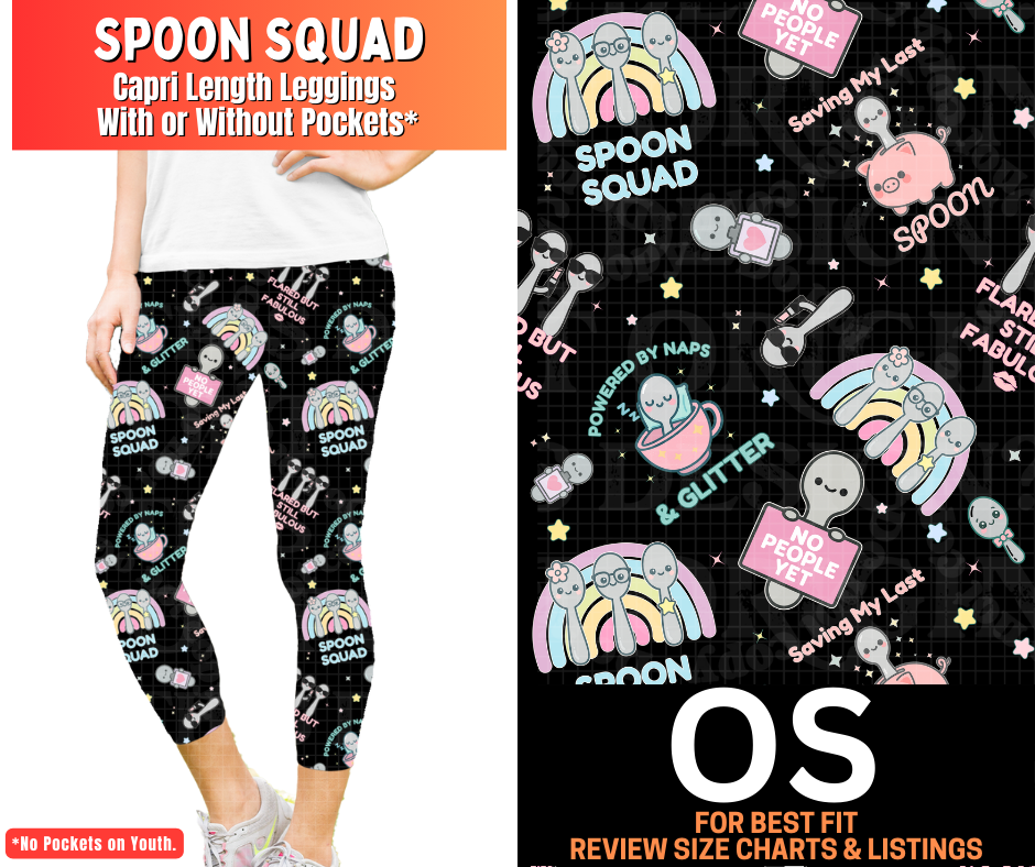 Spoon Squad Capri Length Leggings w/ Pockets