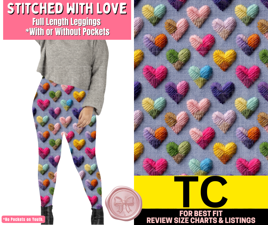 Stitched With Love Full Length Leggings w/ Pockets