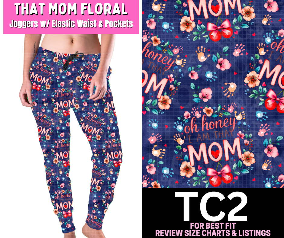 That Mom Floral Joggers