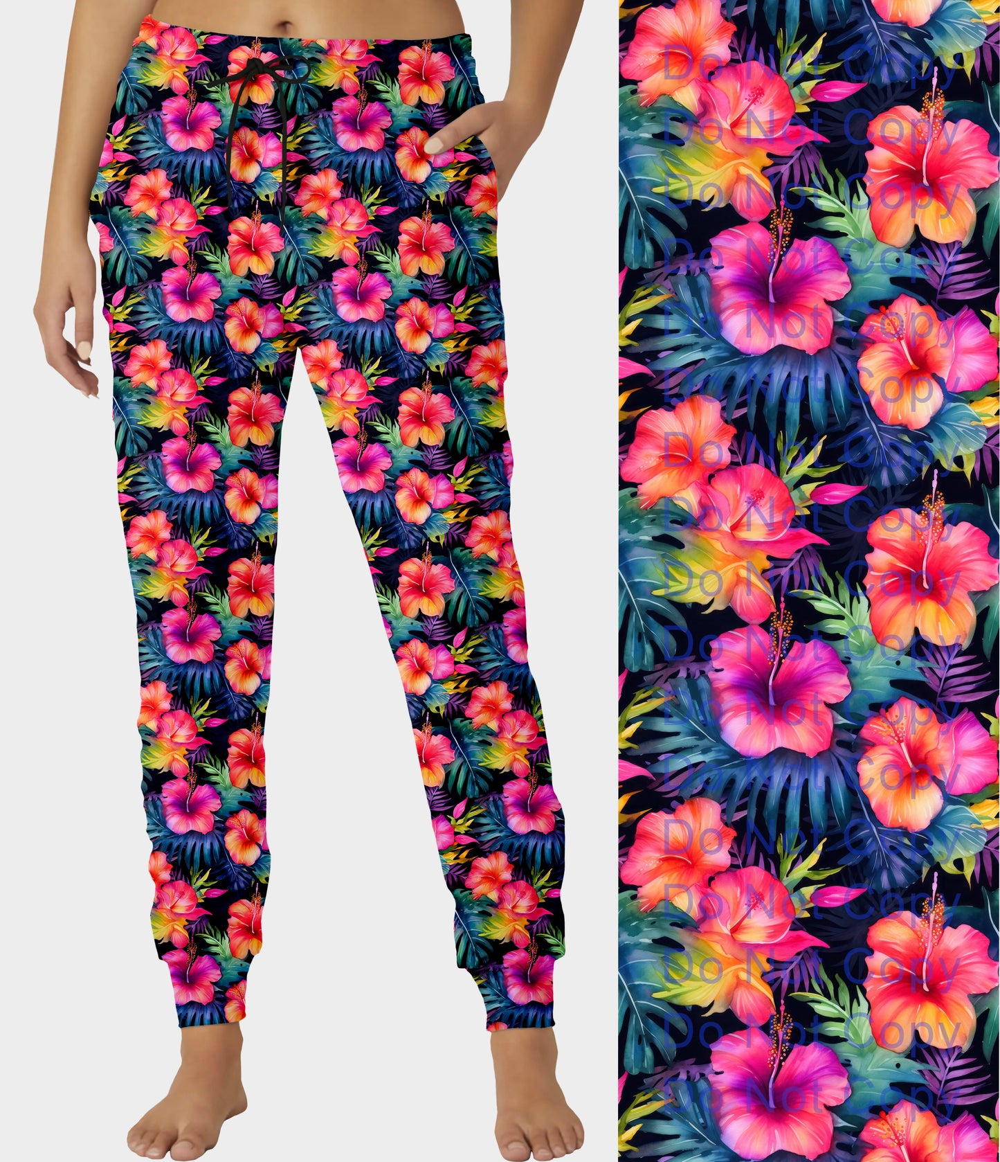 RTS - Tropical Hibiscus Joggers