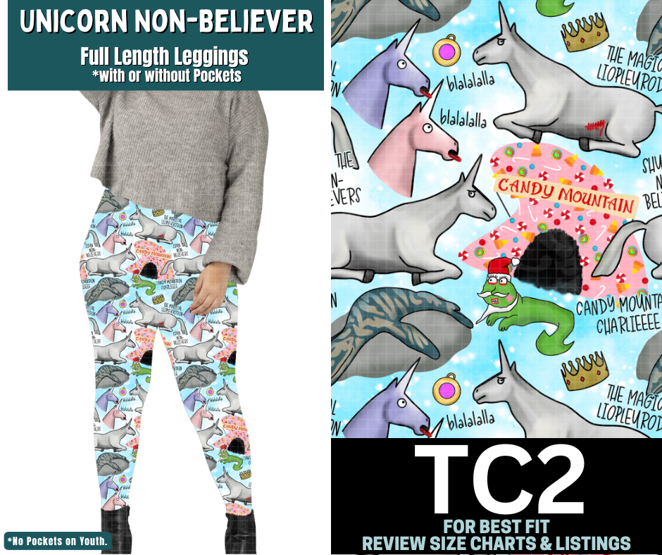 Unicorn Non-Believer Full Length Leggings w/ Pockets