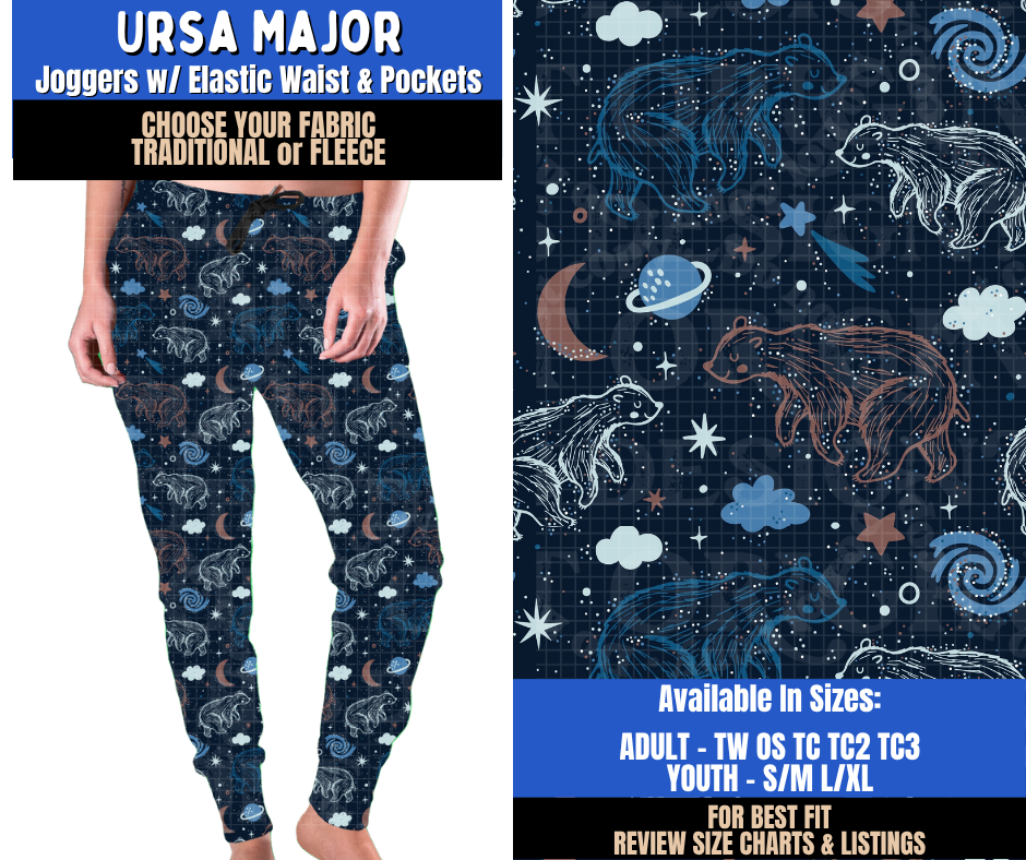 Preorder! Closes 9/10. ETA Dec. Ursa Major Joggers Choose Fleece or Traditional