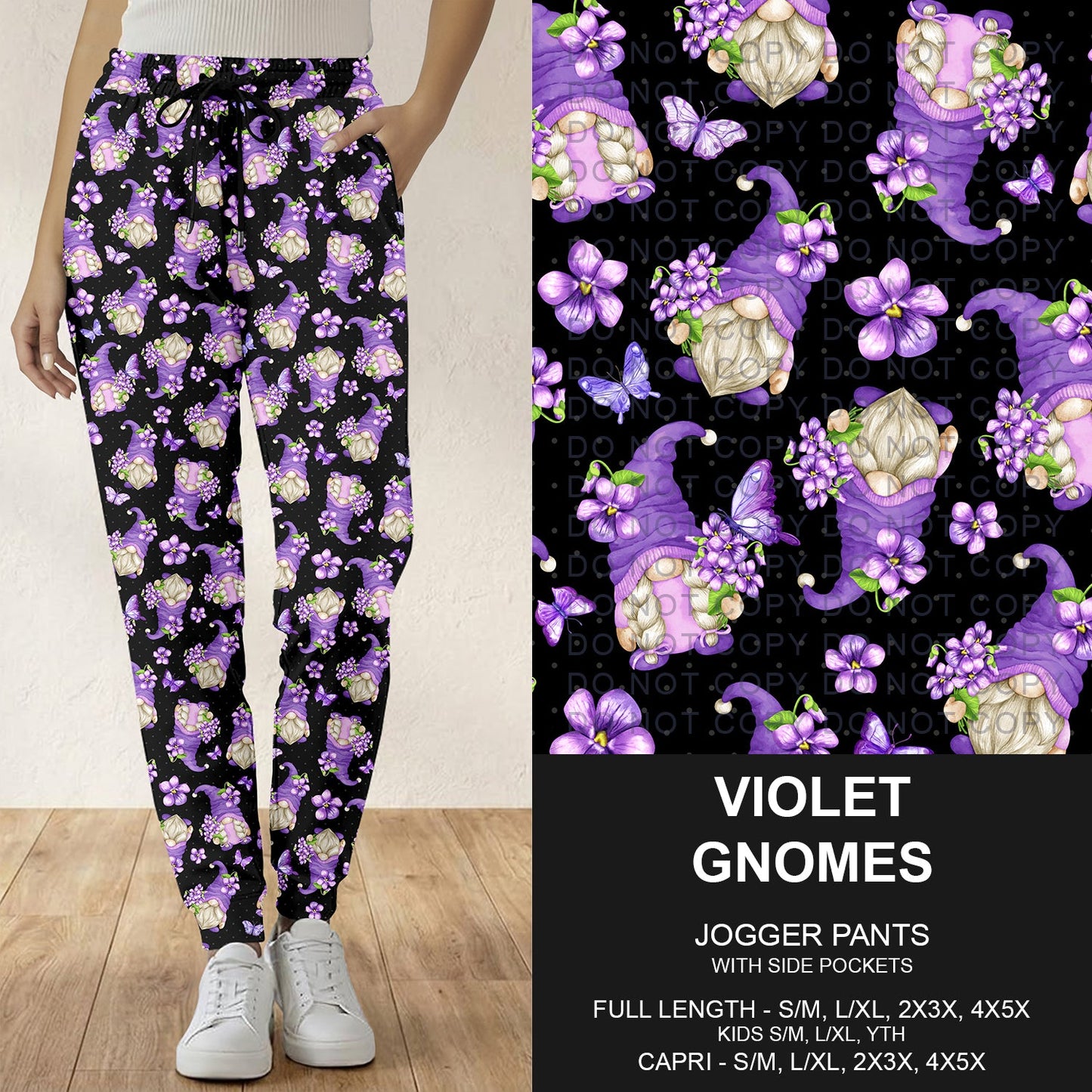 B294 - Preorder Violet Gnomes Joggers (Closes 6/07. ETA: early Aug.)