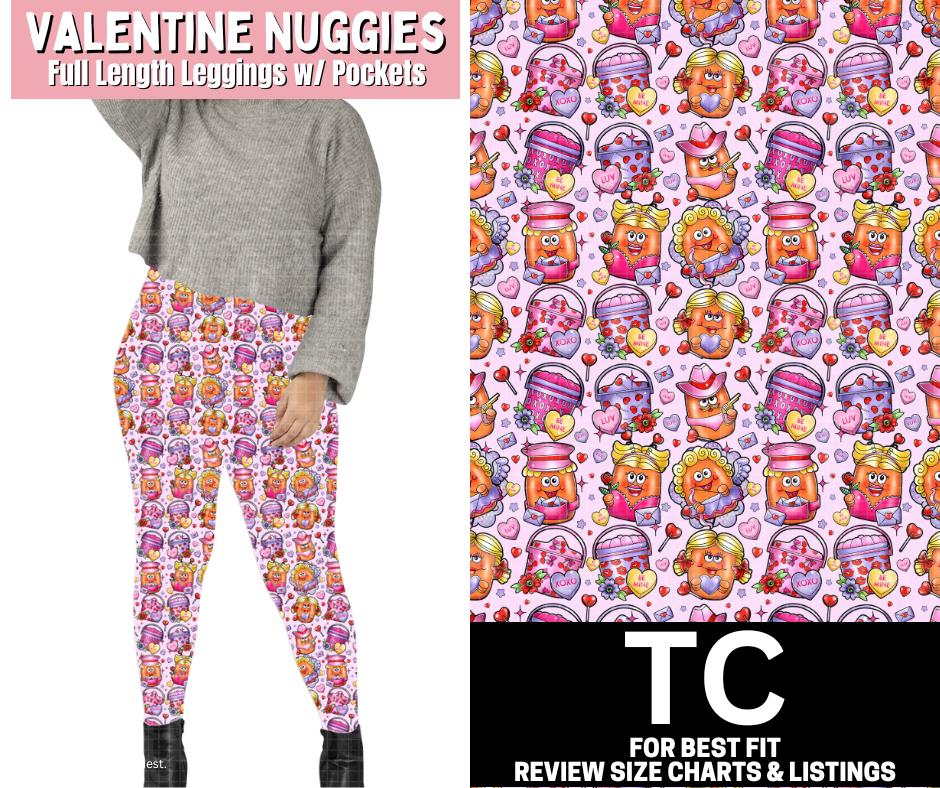 Valentine Nuggies Full Length Leggings w/ Pockets