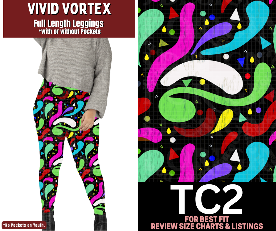 Vivid Vortex Full Length Leggings w/ Pockets