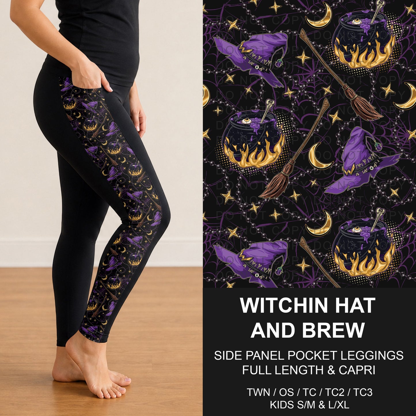 B305 - Preorder Witchin Hat and Brew Side Panel Pocket Leggings (Closes 8/02. ETA: early Oct.)