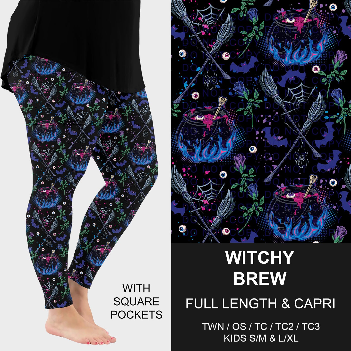 B305 - Preorder Witchy Brew Leggings w/ Pockets (Closes 8/02. ETA: early Oct.)