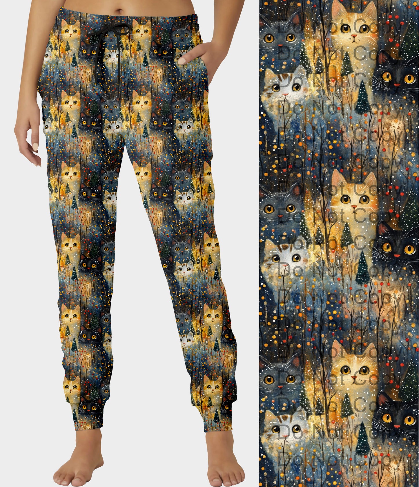 RTS - Whimsical Cats Joggers