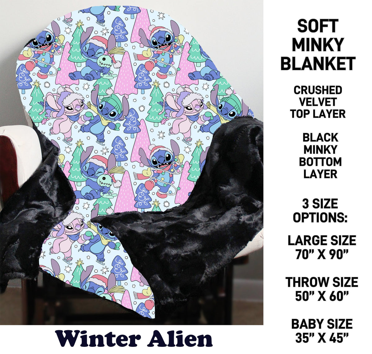 MN8K - Winter Alien Minky Blanket - Preorder Due 10/18 ETA: Early Dec