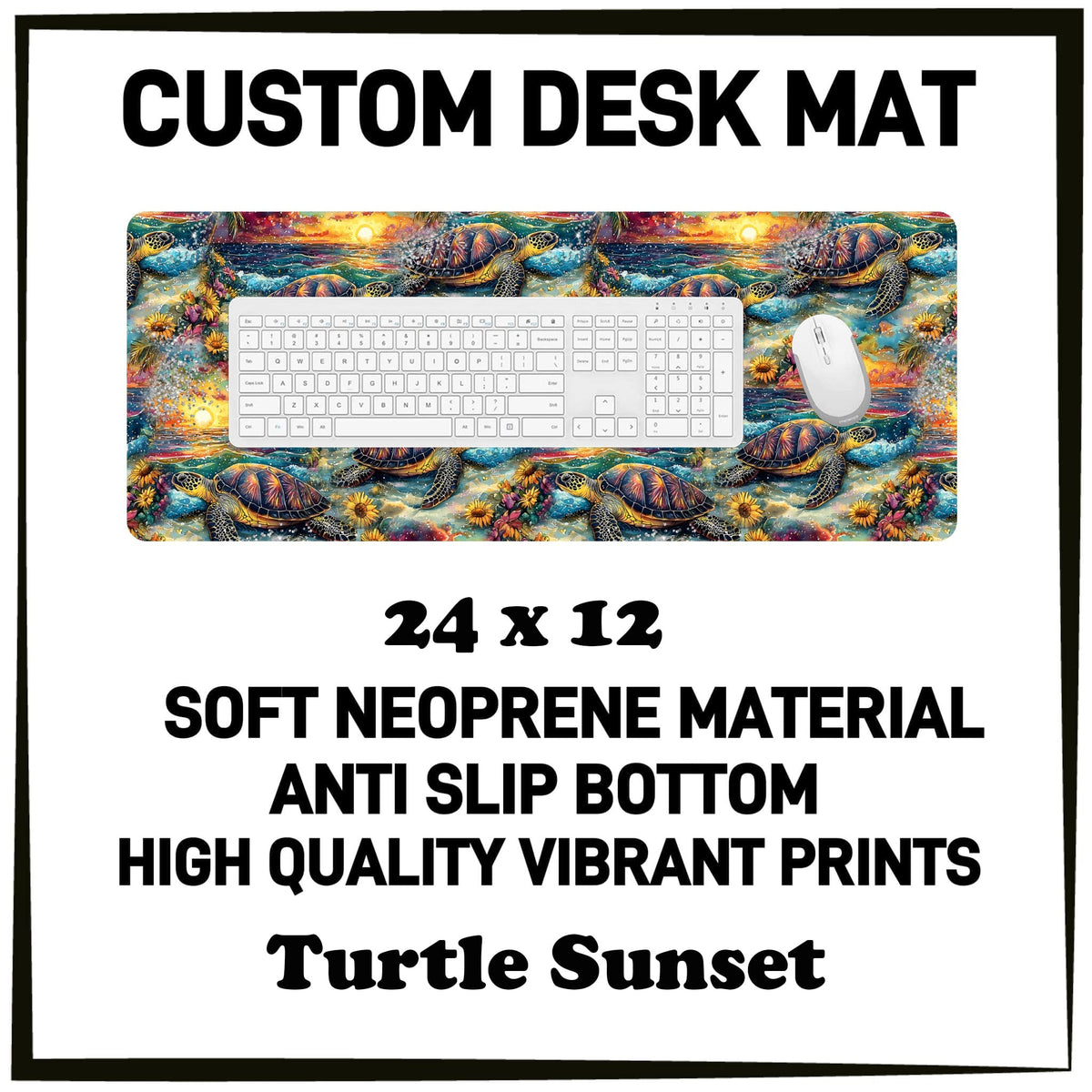 5DSK - Turtle Sunset Desk Mat - Preorder Due 10/21 ETA: Mid-Dec