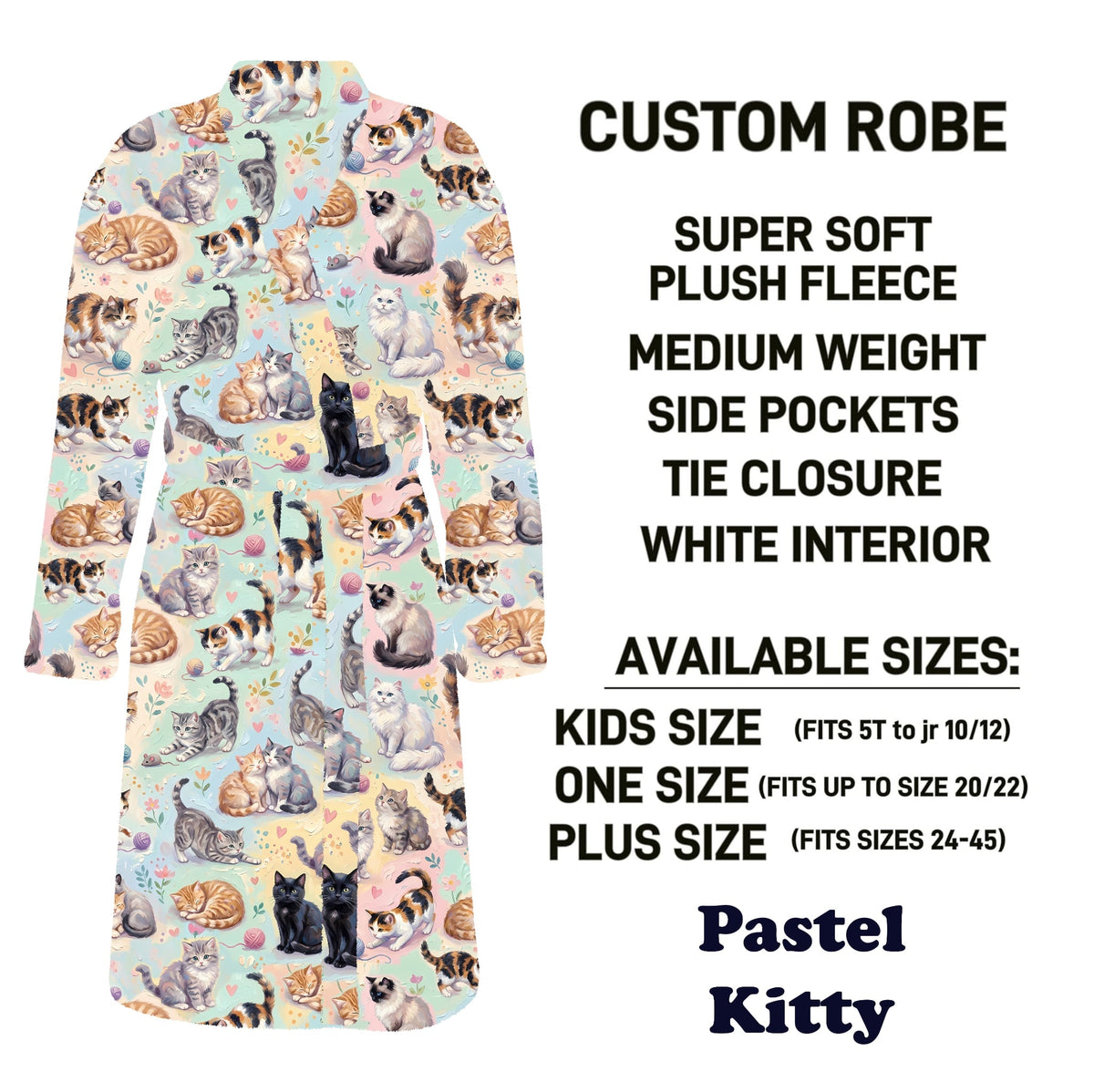 CU4R - Pastel Kitty Robe - Preorder Due 10/14 ETA: Mid-Dec