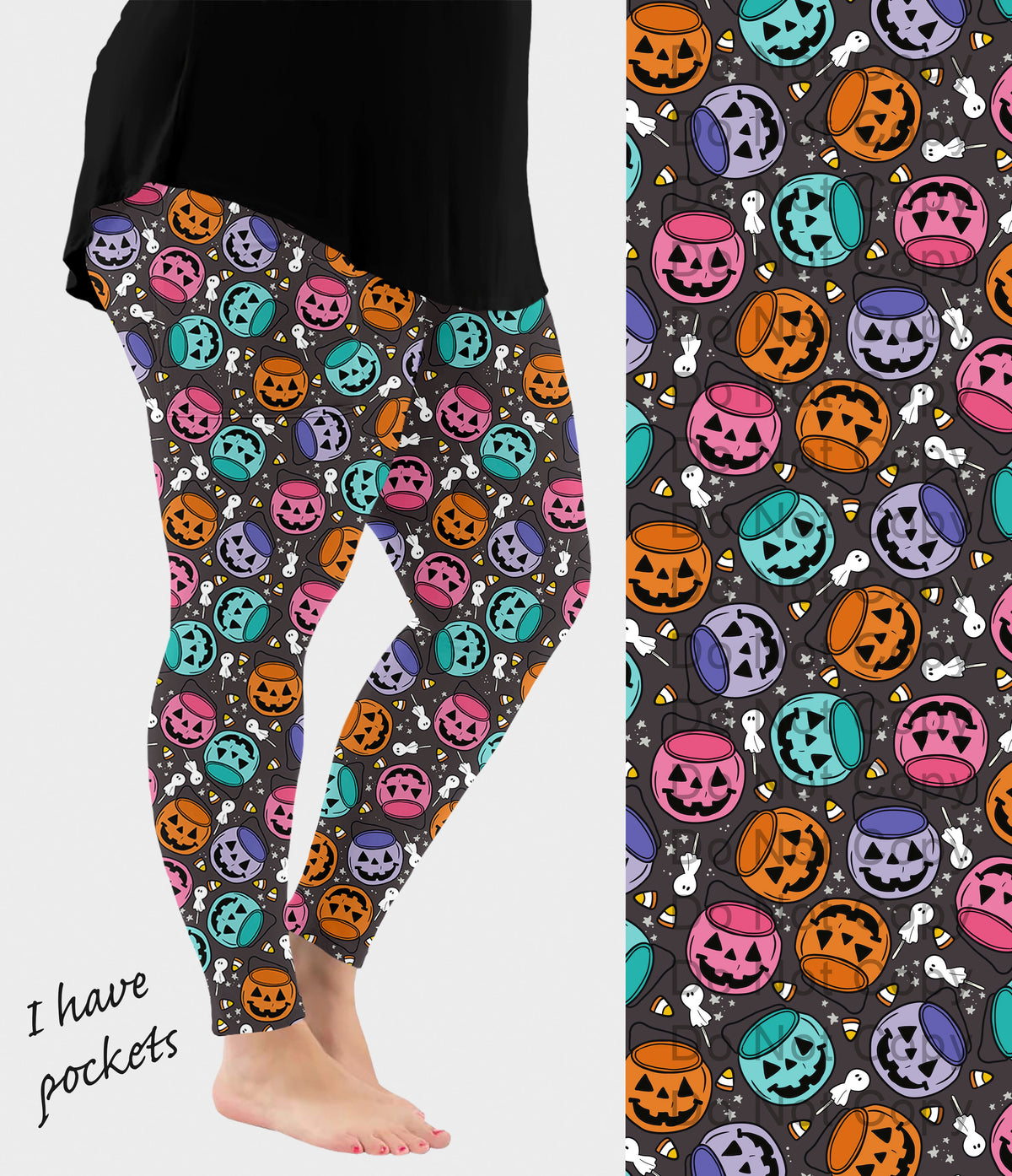 RTS - Bucket Treats Leggings with Pockets
