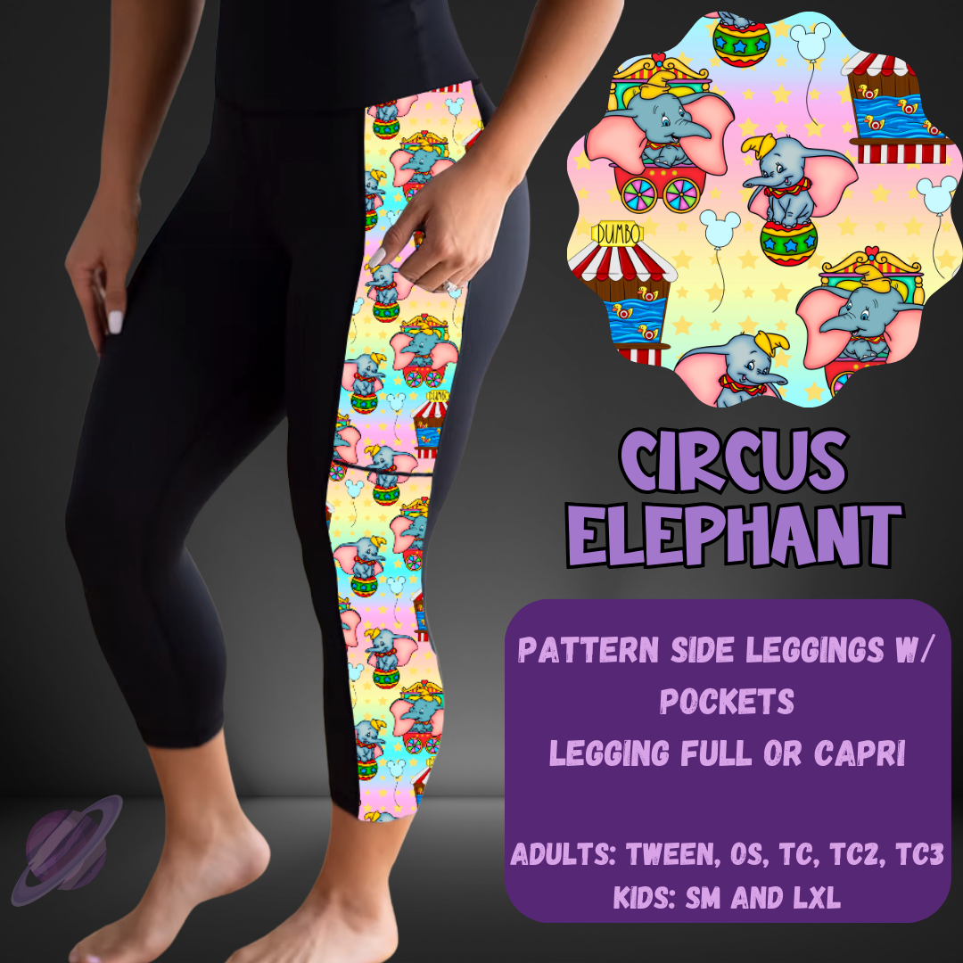 CIRCUS ELEPHANT-PATTERN PANEL OUTFIT RUN-SOFT CLOSE 7/10 HARD CLOSE 7/12