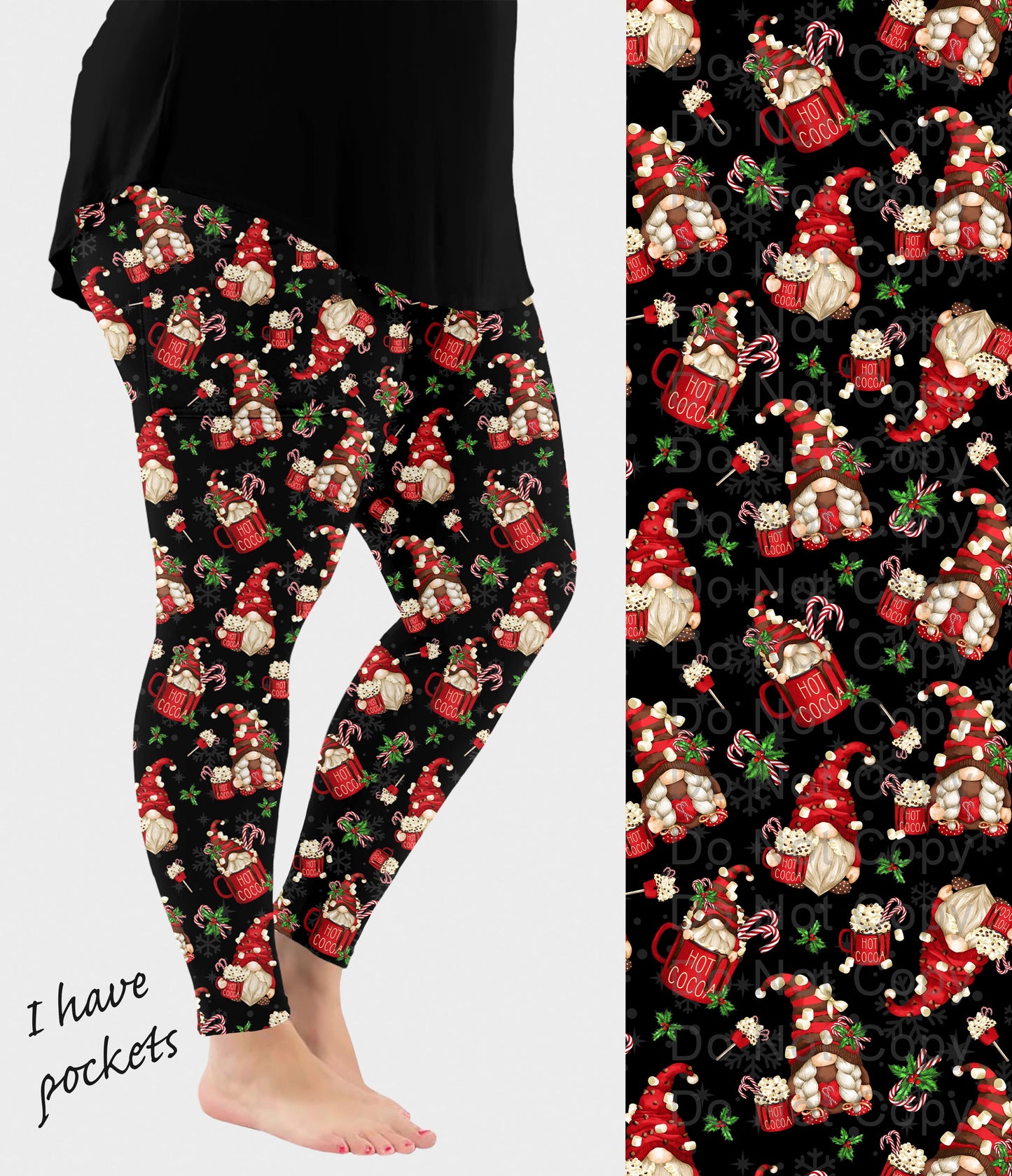 RTS - Cocoa Gnomes Leggings w/ Pockets
