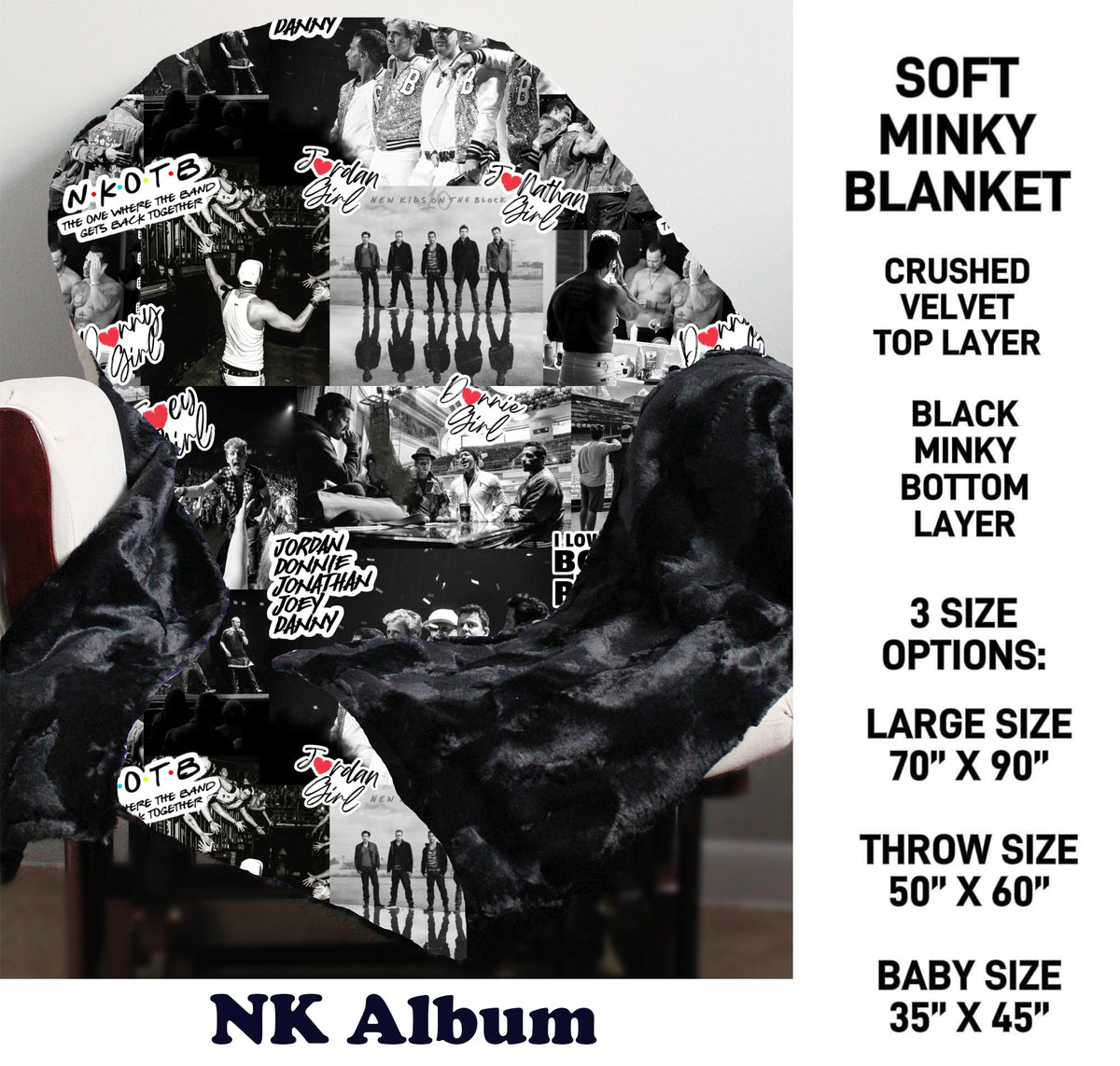 MN8K - Nk Album Minky Blanket - Preorder Due 10/18 ETA: Early Dec