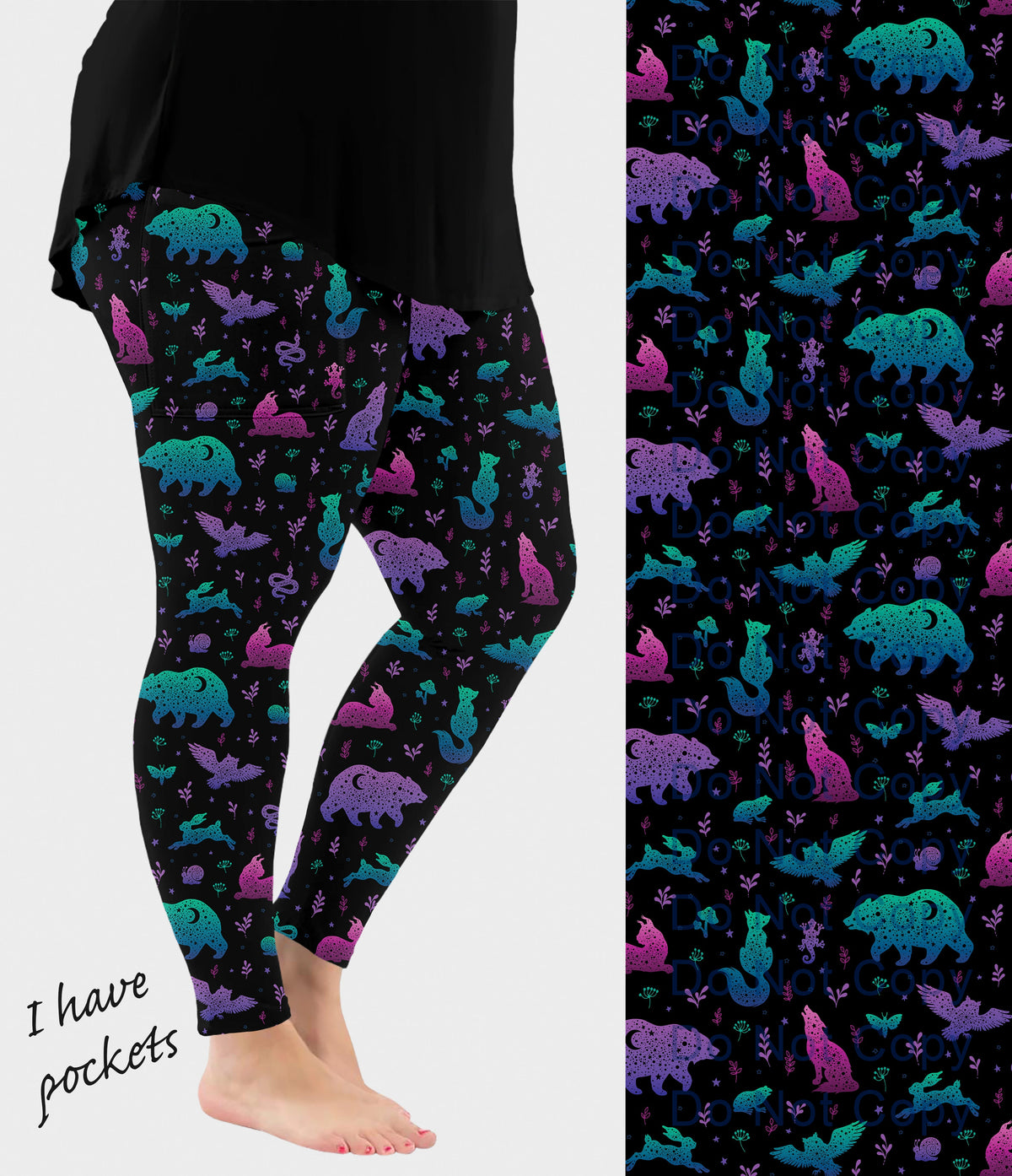 RTS - Ombre Wildlife Leggings with Pockets