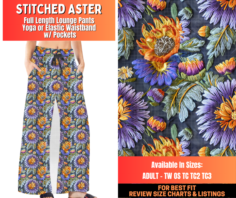 Preorder! Closes 12/29. ETA March. Stitched Aster Full Length Lounge Pants