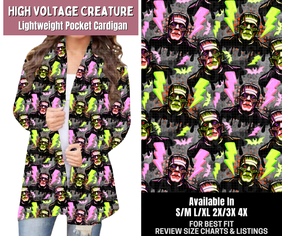 Preorder! Closes 6/4. ETA Sept. High Voltage Creature Pocket Cardigan