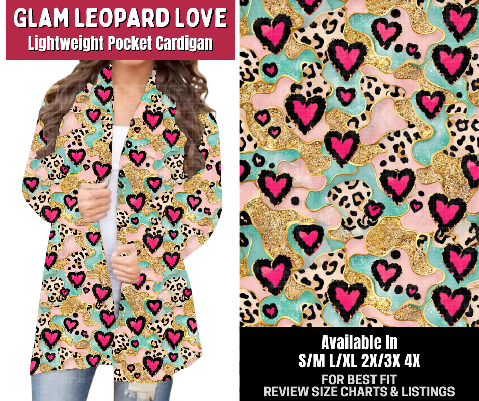 Preorder! Closes 10/14. ETA Jan. Glam Leopard Love Pocket Cardigan