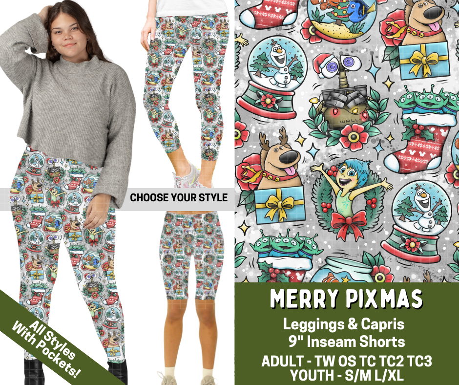 Preorder! Closes 7/15. ETA Nov. Merry Pixmas Combo Legging Lengths